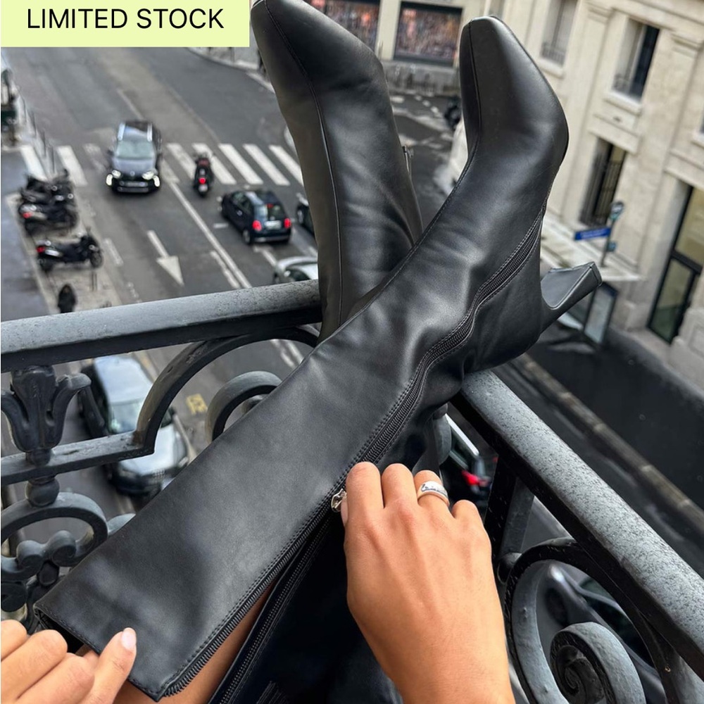 princess polly knee-high sawyer boots